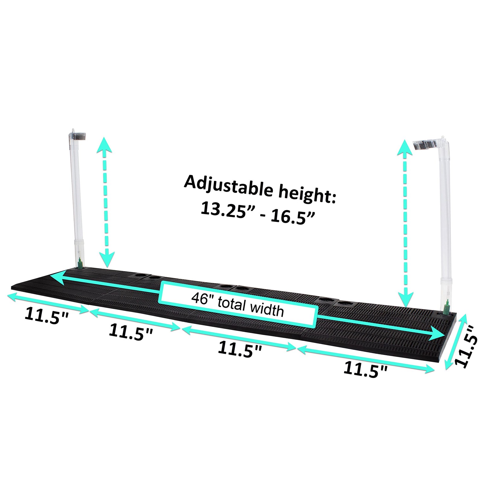 Undergravel Aquarium Filter for 40-55 Gallon Tanks – Four 11.25” x 11.25” Pla...