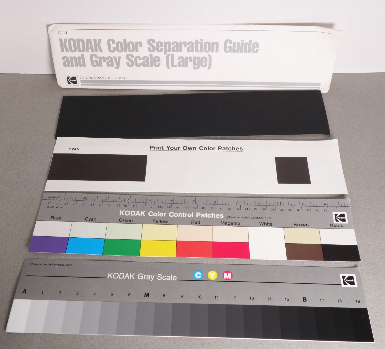 Kodak Color Separation Guides and Gray Scale Large 14" 152 7662
