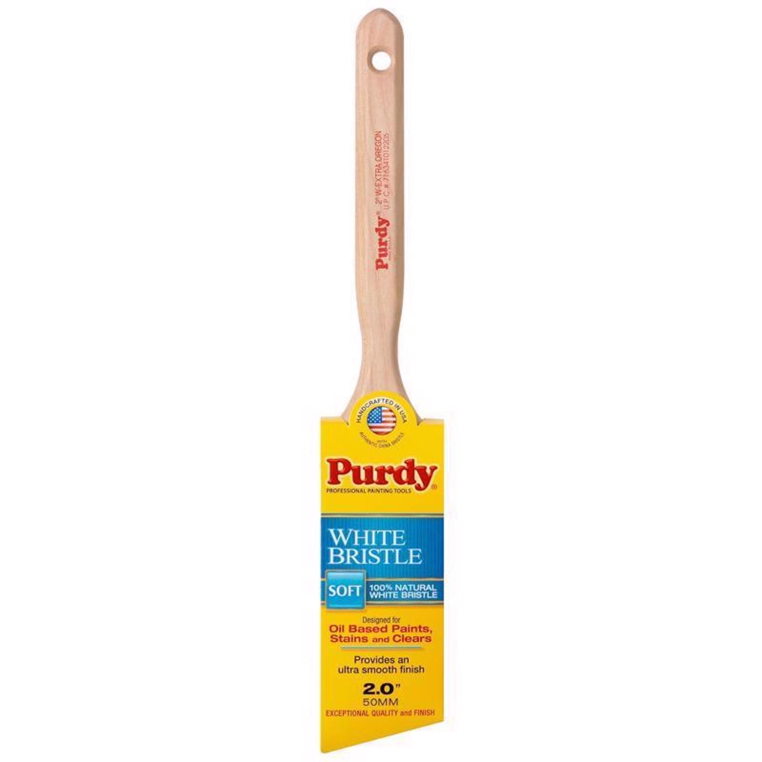 Purdy 144116420 Extra Oregon Fluted Wood Handle Soft Angle Paint Brush 2 W in.
