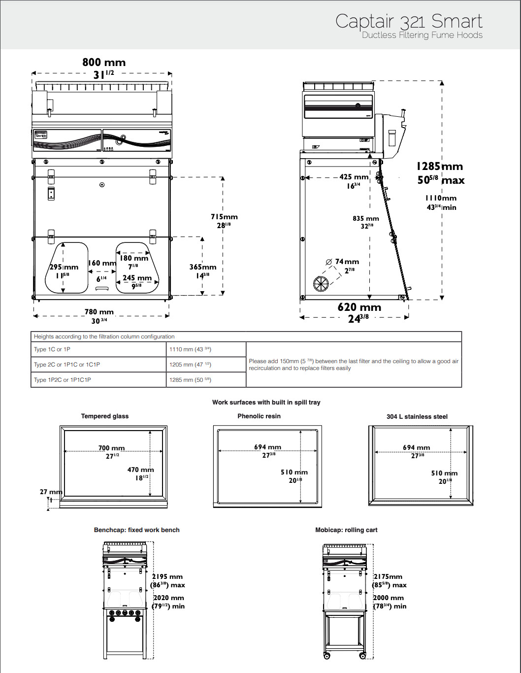 Erlab Captair 321 Smart Ductless Fume Hood