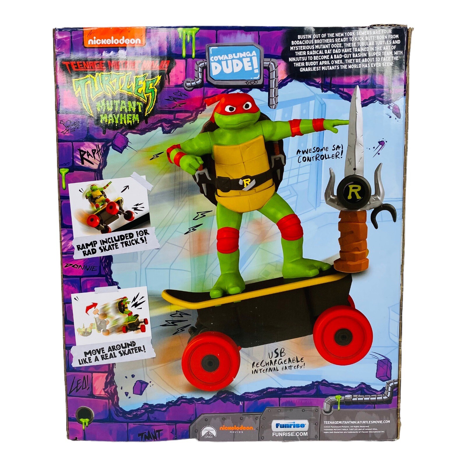 Teenage Mutant Ninja Turtles Giant 12.5 inch Cowabunga Skate RC Raph