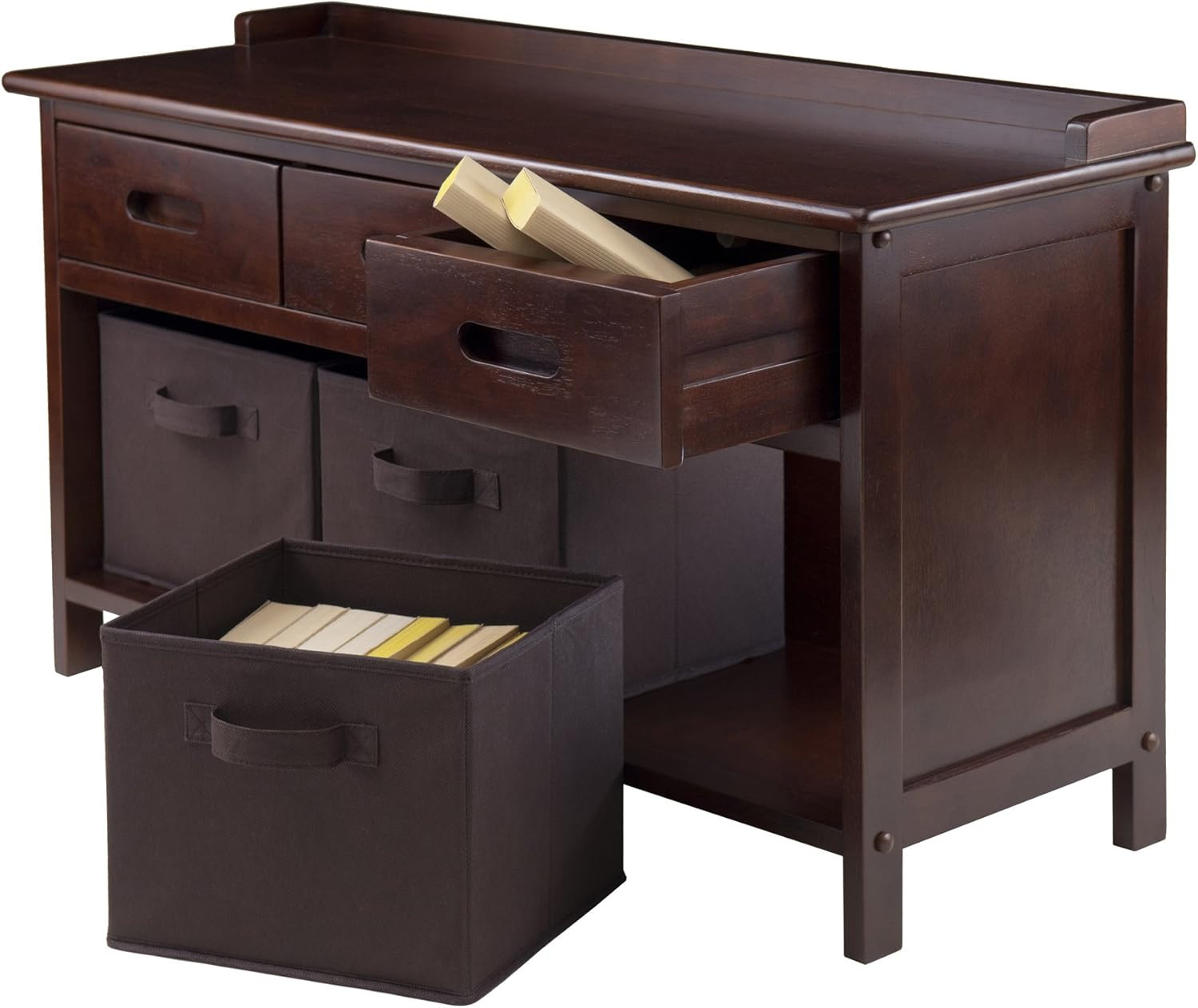 Adriana 4-Pc Set, Storage Bench & 3 Foldable Baskets