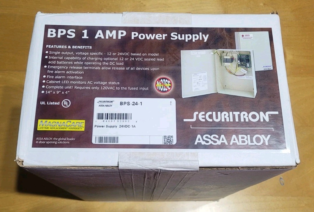 Securitron Assa Abloy BPS-24-1 BPS 1 AMP Power Supply NIB