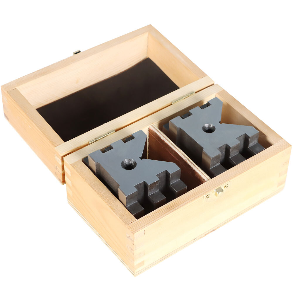 Multi-Use 2-3/8"x2-3/4"x2" V-Block and Clamp Set Hardened Steel Precision 2 Pack
