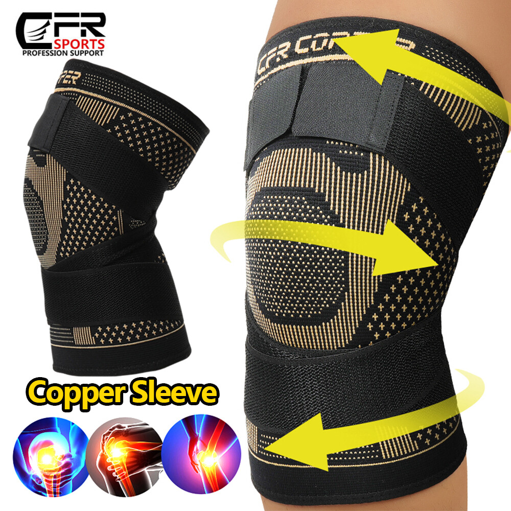 Knee Sleeve Compression Brace Support For Sport Joint Pain Arthritis Relief CFR
