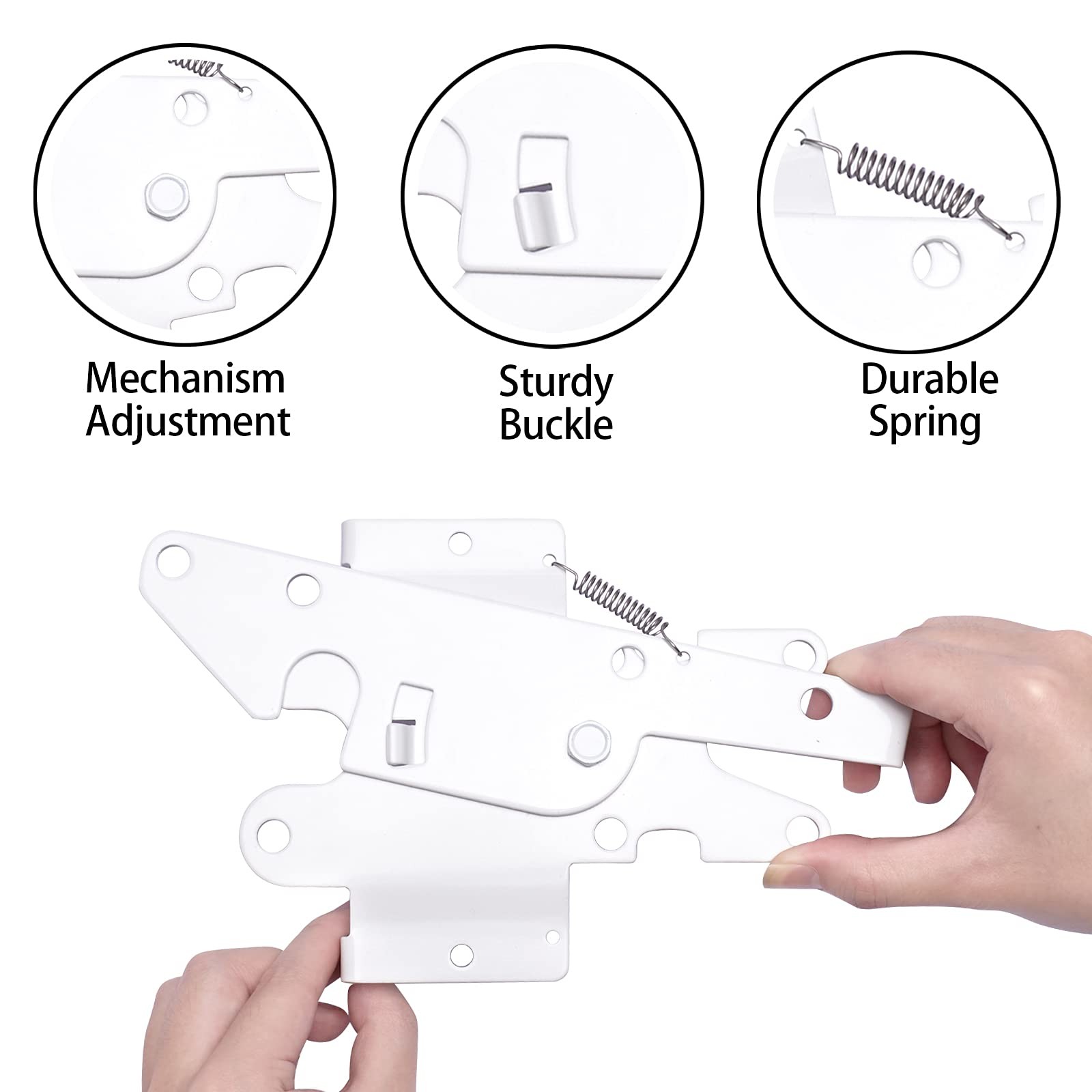 BORDERSMOVER White Automatic Gate Latch
