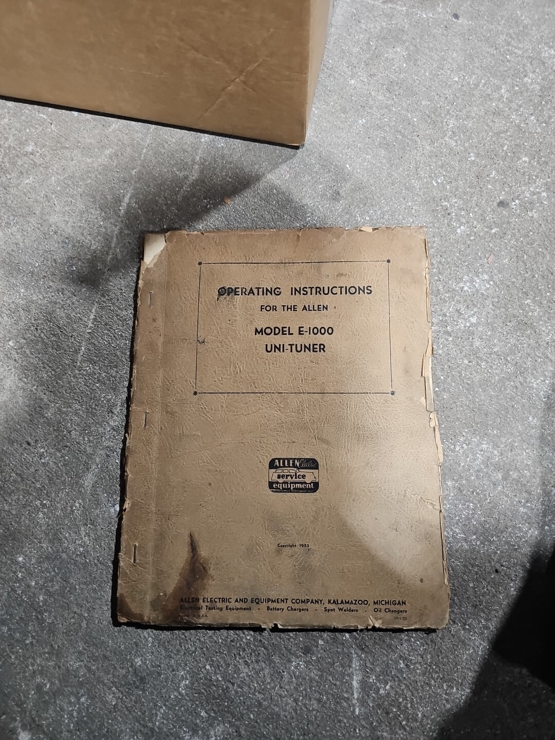 Allen Electric Model E 1000 Uni Tuner 1953 Operating instructions
