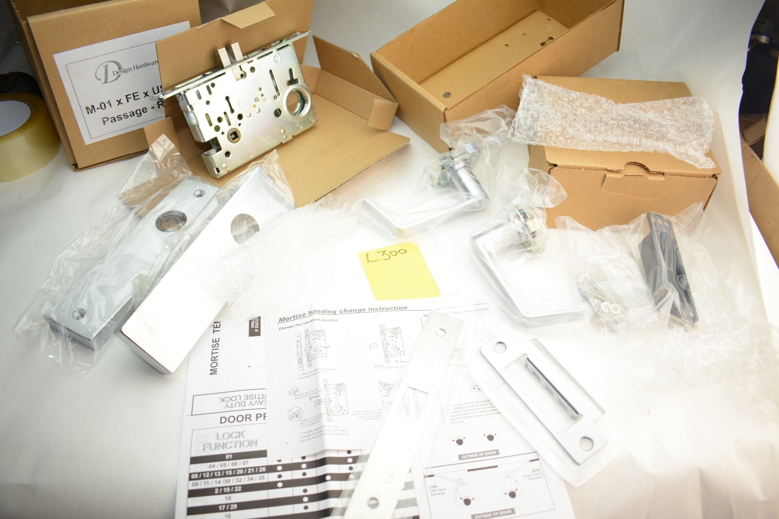 M-01 x FE x US26D Passage RHR Function Grade 1 – Heavy Duty, Mortise Lock