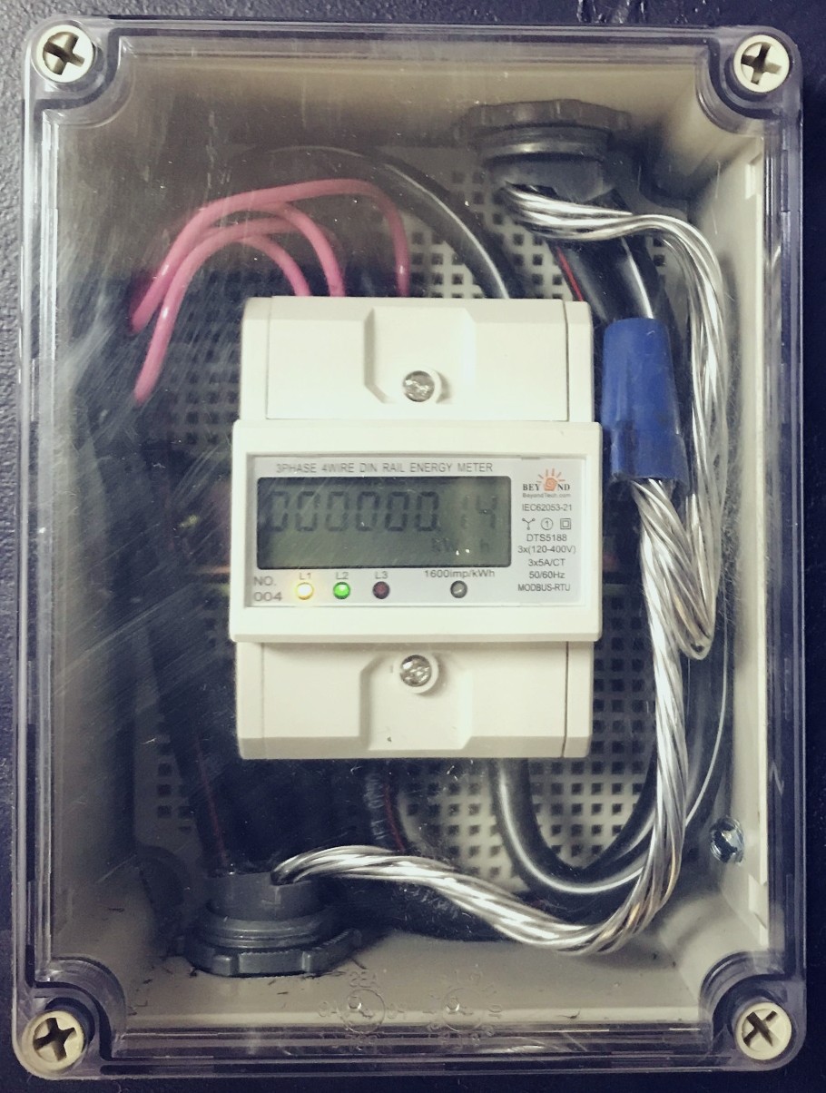 120V/480V 1,2,3 Phase electric kWh meter pulse, RS485 Internal CT + enclosure