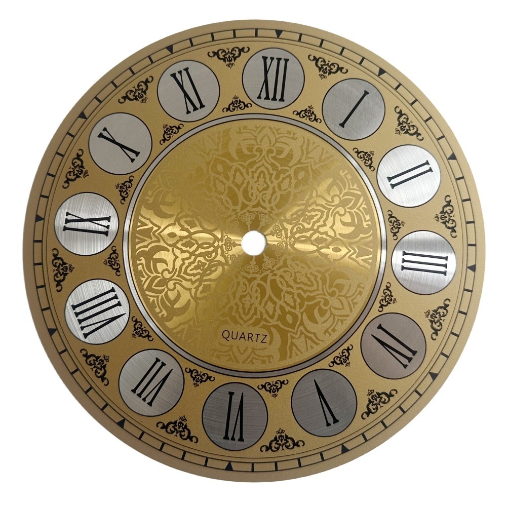 7 In Diameters 180mm Vintage Aluminium Metal Wall Clock-Dial Face Roman Numeral
