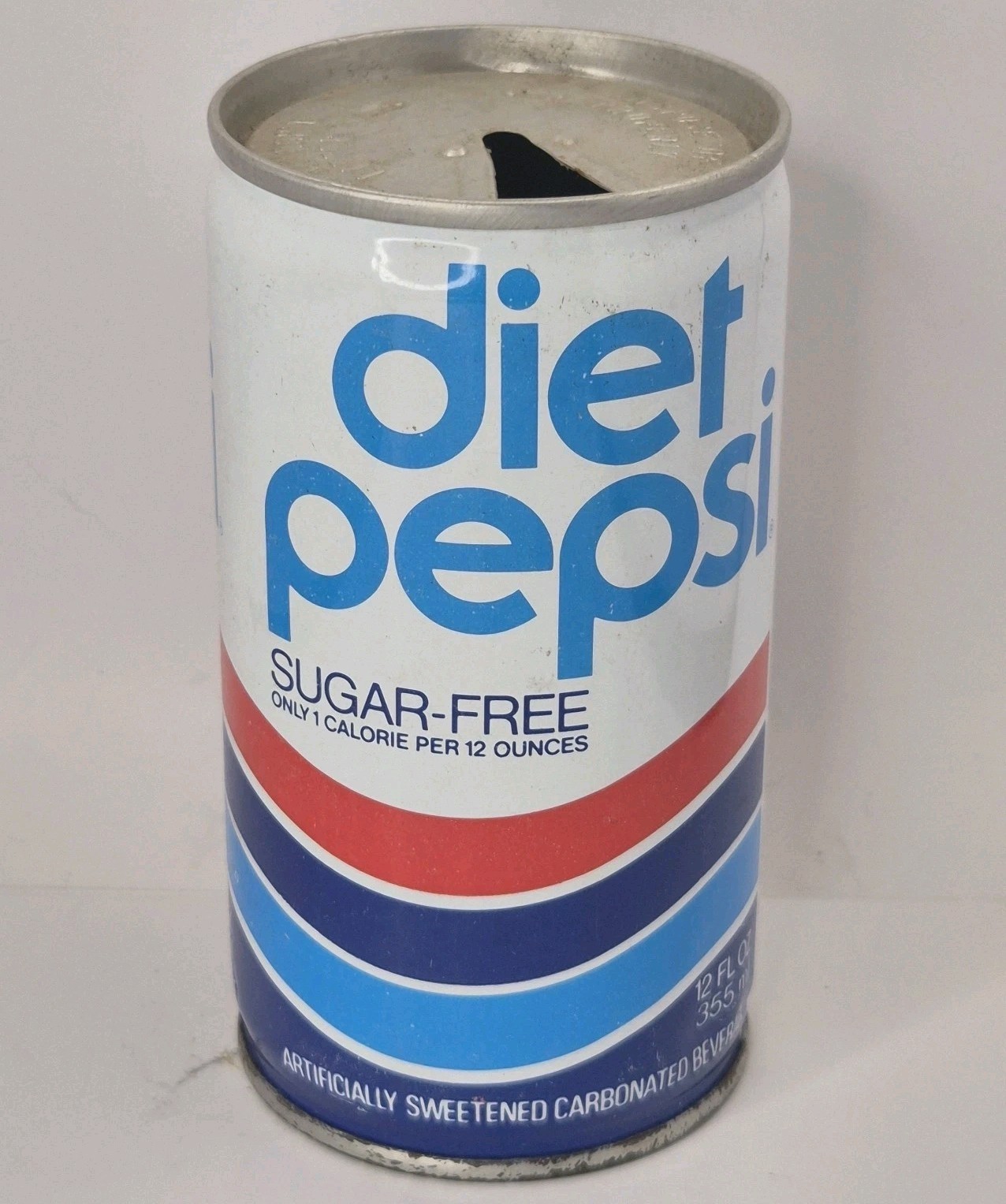 Late 70s USA Issued Diet Pepsi Soda Can Sugar-Free Indianapolis IN 12oz Empty