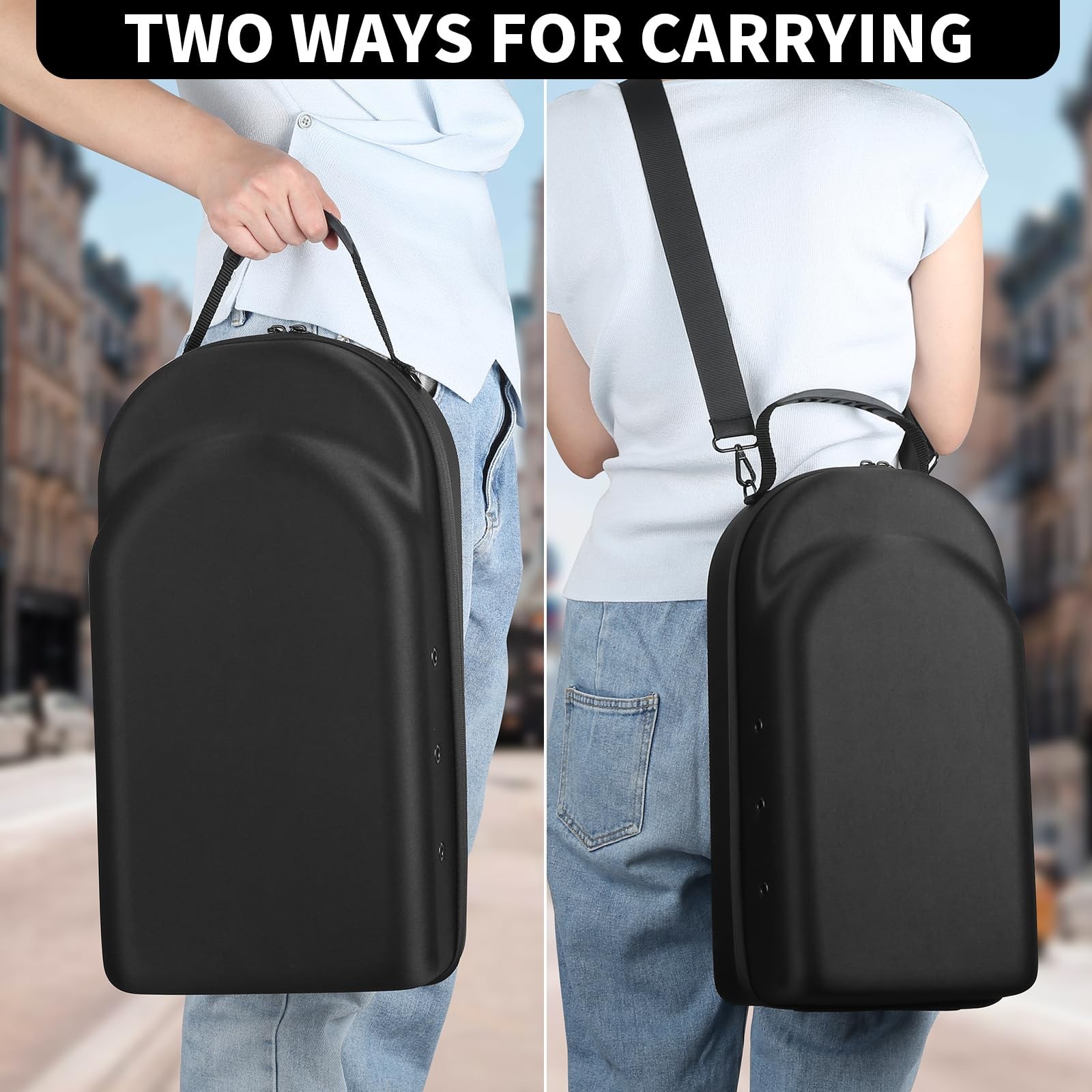 Germun Hard Baseball Hat Case Hat Carrier Travel Case Adjustable Shoulder Strap