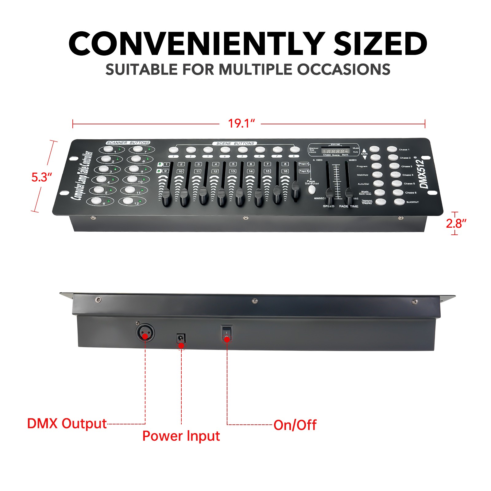 192 DMX Console Channel Operator Controller For Stage DJ Party Lighting