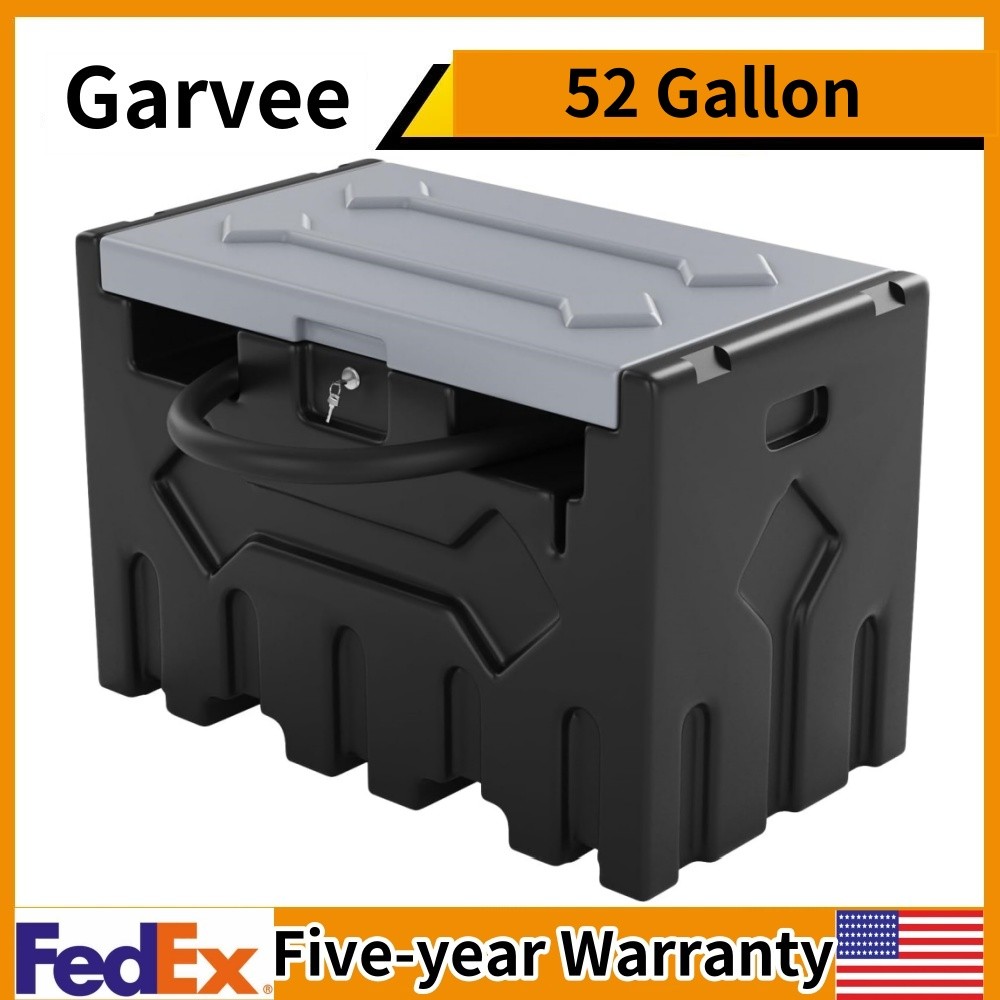 ✅52 Gallon Portable Diesel Fuel Tank with 12V Electric Transfer Pump 13.1ft Hose