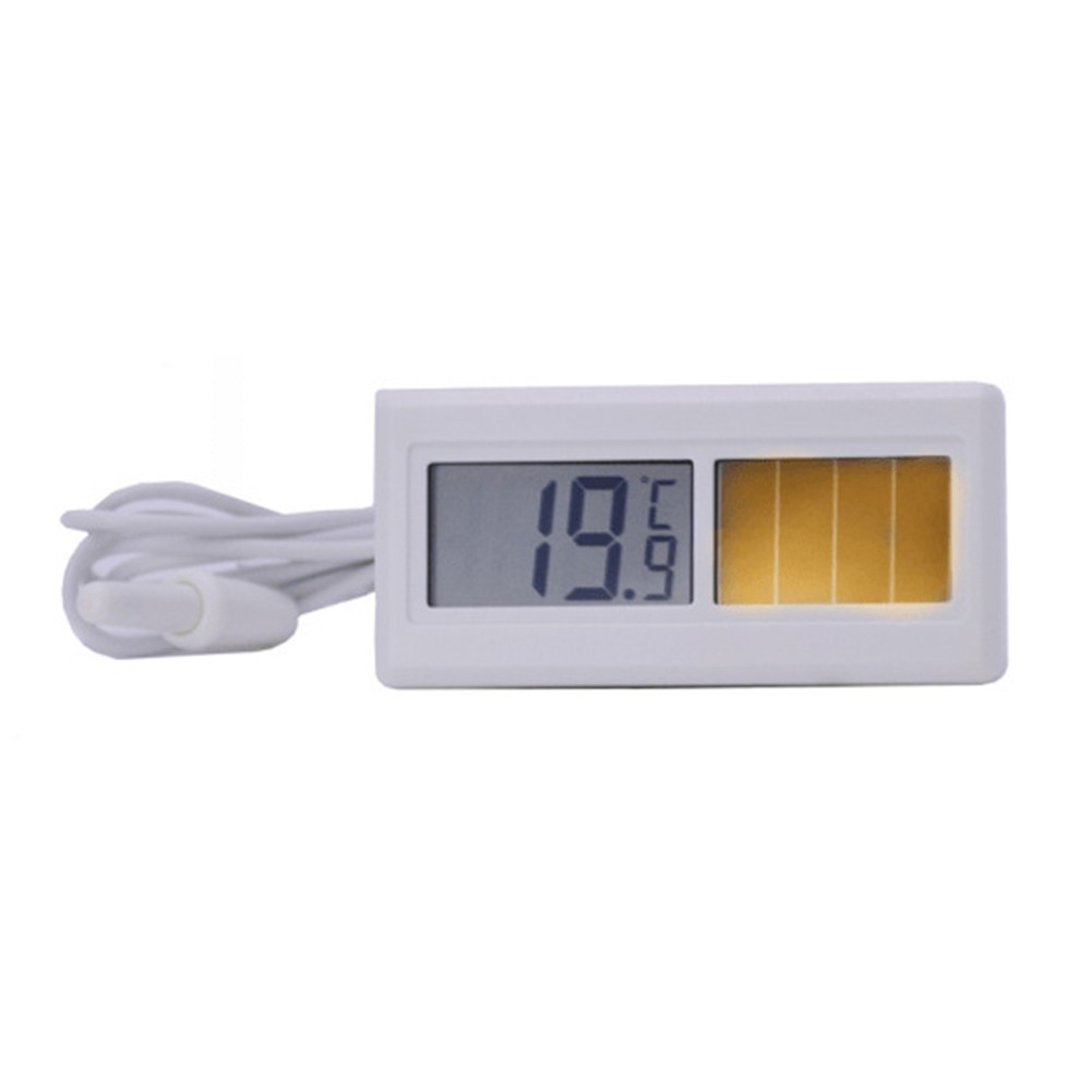 Portable Solar LCD Thermometer Sensor with Waterproof Design and Long Cable