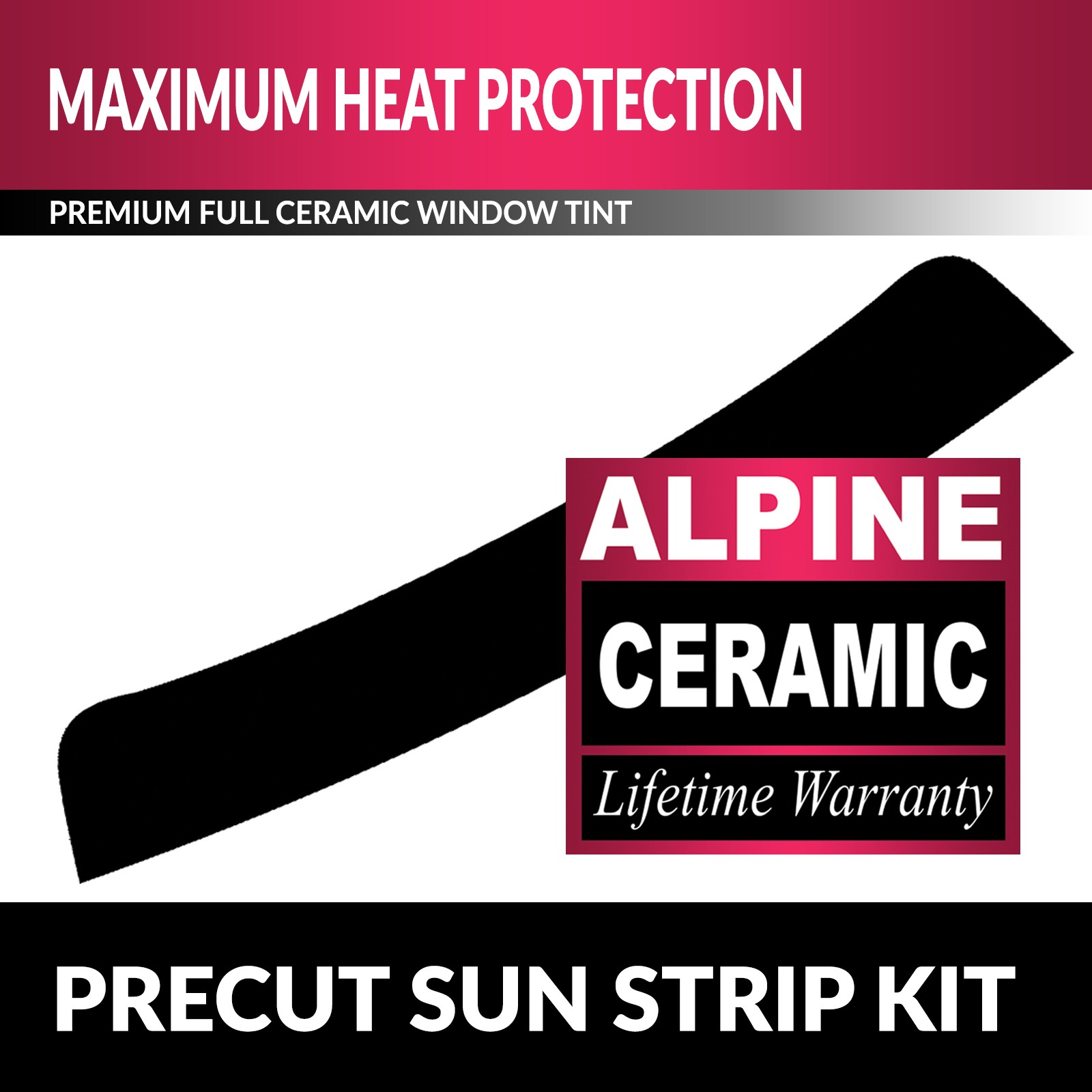 ALPINE CERAMIC PRECUT WINDOW TINT FOR INFINITI QX50 19-25 SUN STRIP