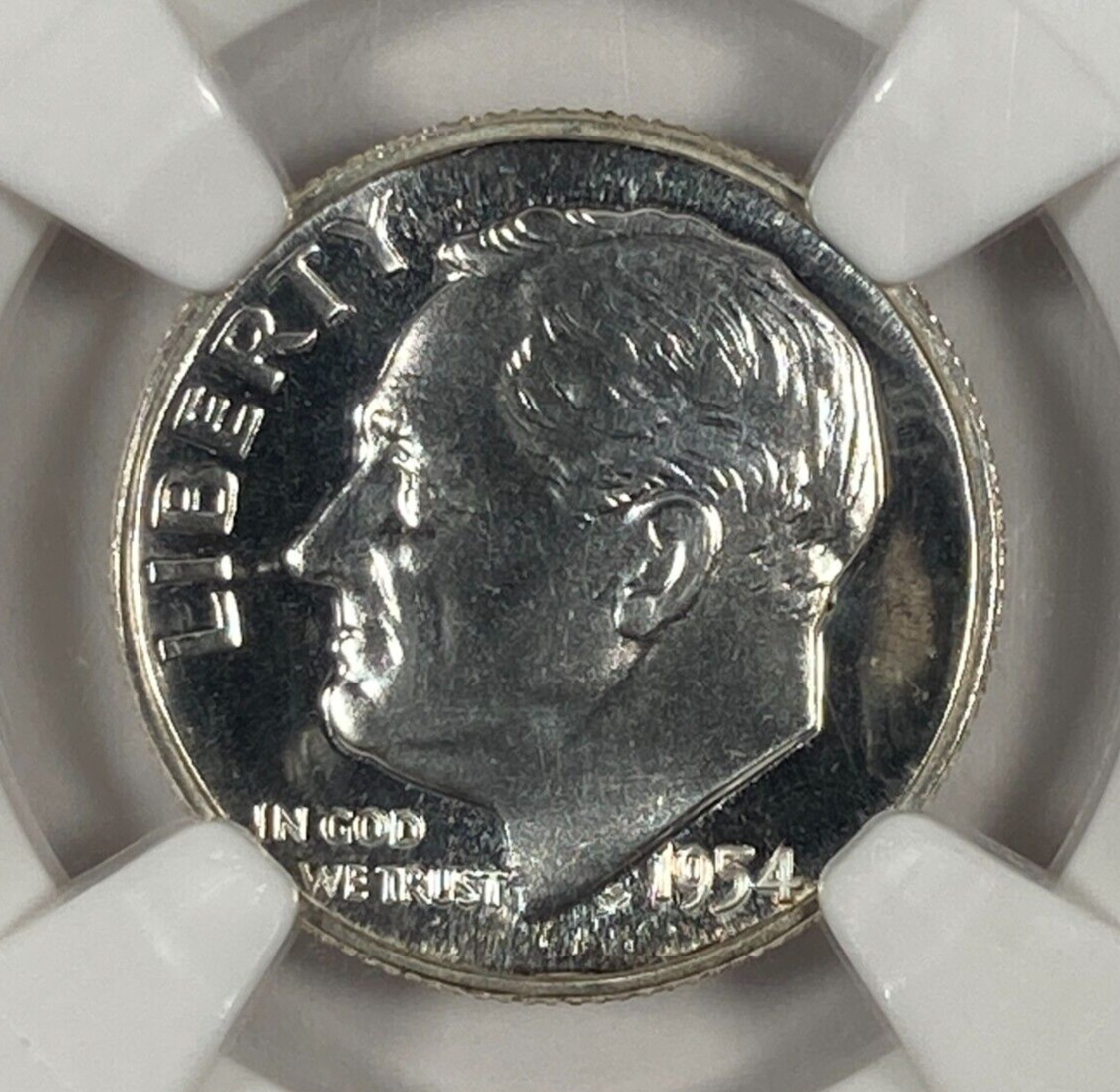 1954 Roosevelt Dime. .10. NGC PR67. Gem Proof.