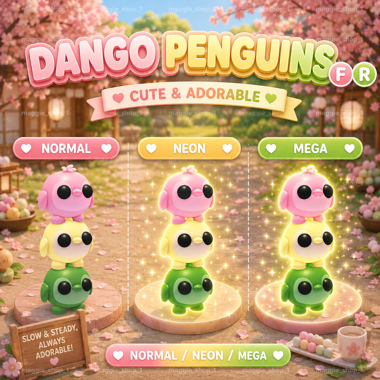 Dango Penguins FR Normal/Neon /Mega ✨ Adopt From Me Today ✨ Top Picks