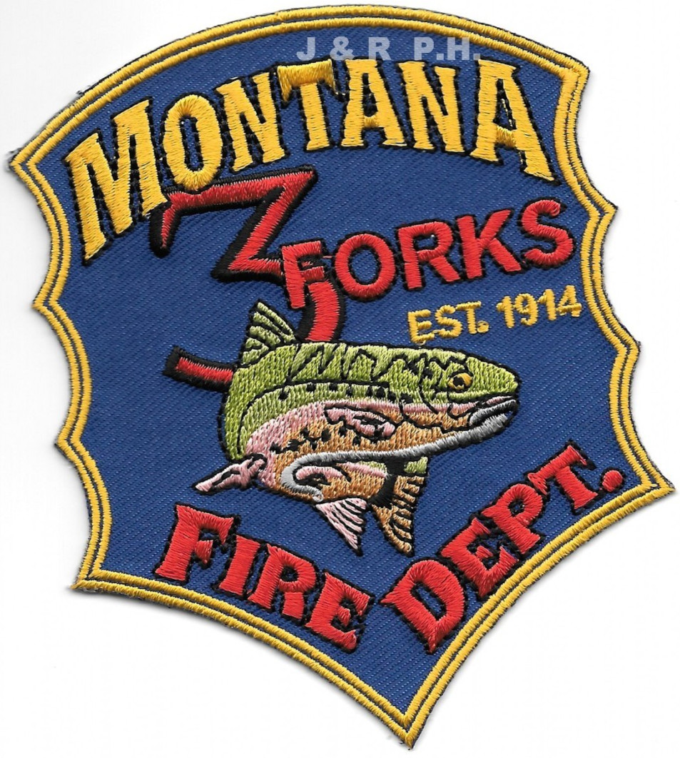3 Forks  Fire Dept. (Est.-1914), Montana (3.5" x 4.5" size)  fire patch