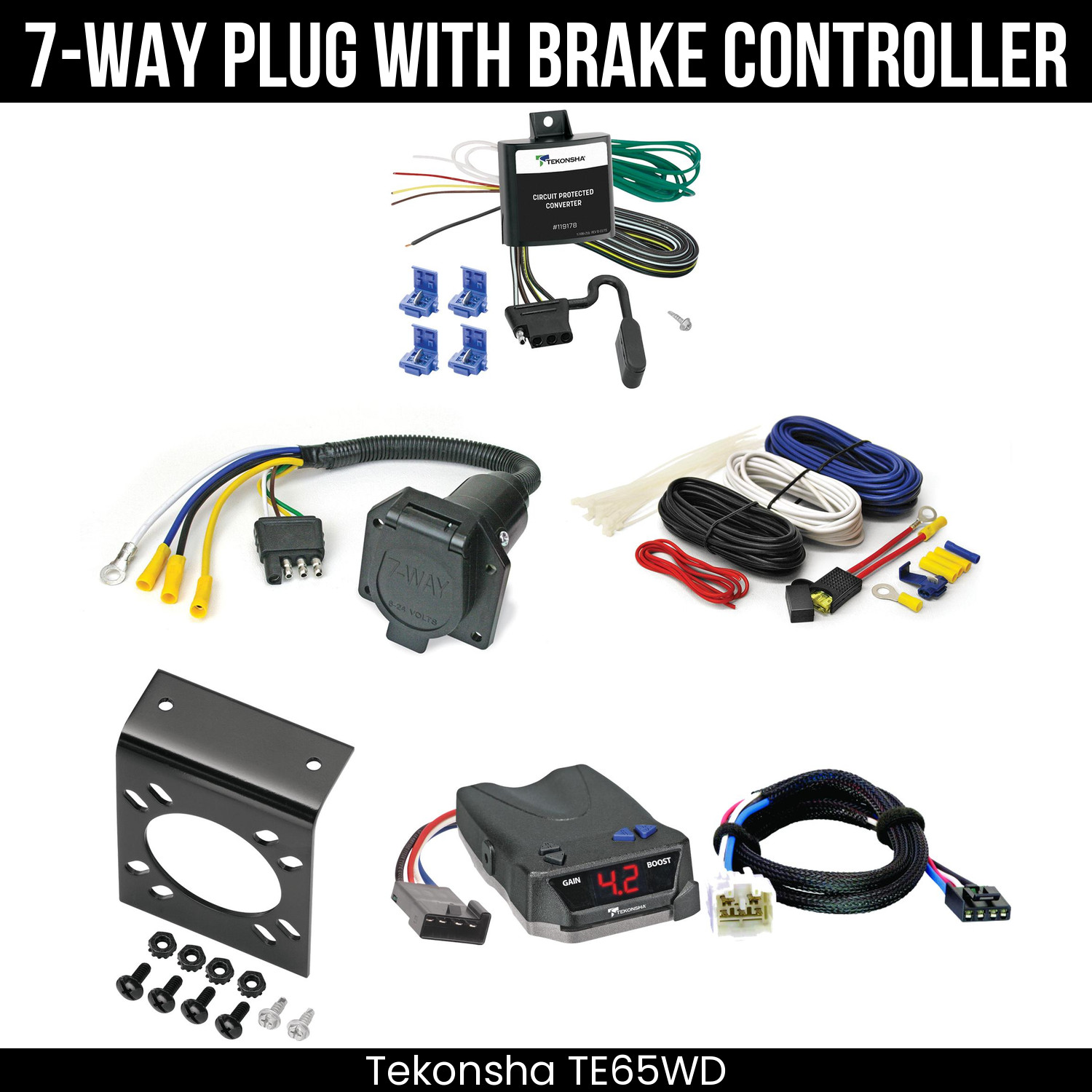 Tekonsha 7-Way Wiring + Brake Control For 03-07 Lexus LX470 Toyota Land Cruiser