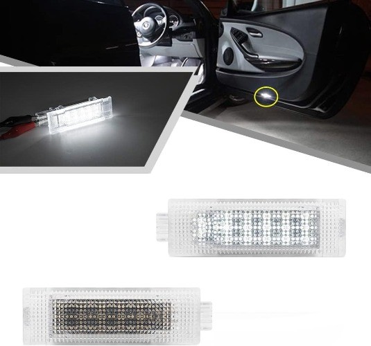 2Pcs White LED Courtesy Door Light Lamp for Challenger Ghibli Quattroporte QTP Q