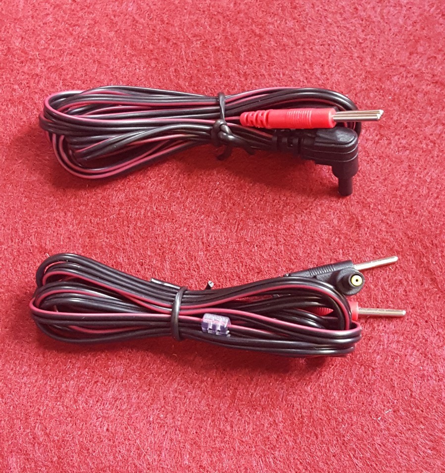 1 Pair (2)  2.35mm Shielded Head TENS EMS Electrode Lead Wires EMS,TENS E-Stim