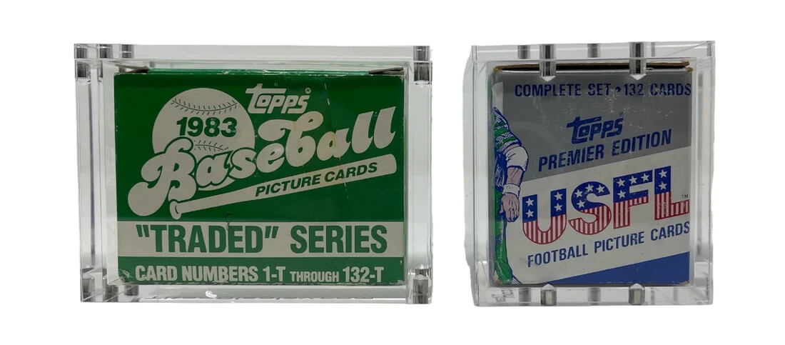 Acrylic Display Case Magnetic Lid FITS 1984 Topps USFL Football Card Set