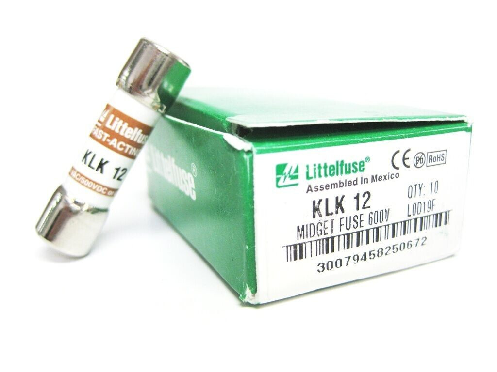 KLK 12 Fast Acting Midget Fuse - 12A 600V (KLK12)