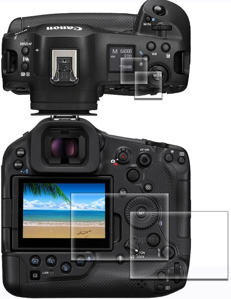 [2Pcs Screen Protector for Canon EOS R1/EOSR1+[2Pcs] Top Glass Screen Protector,