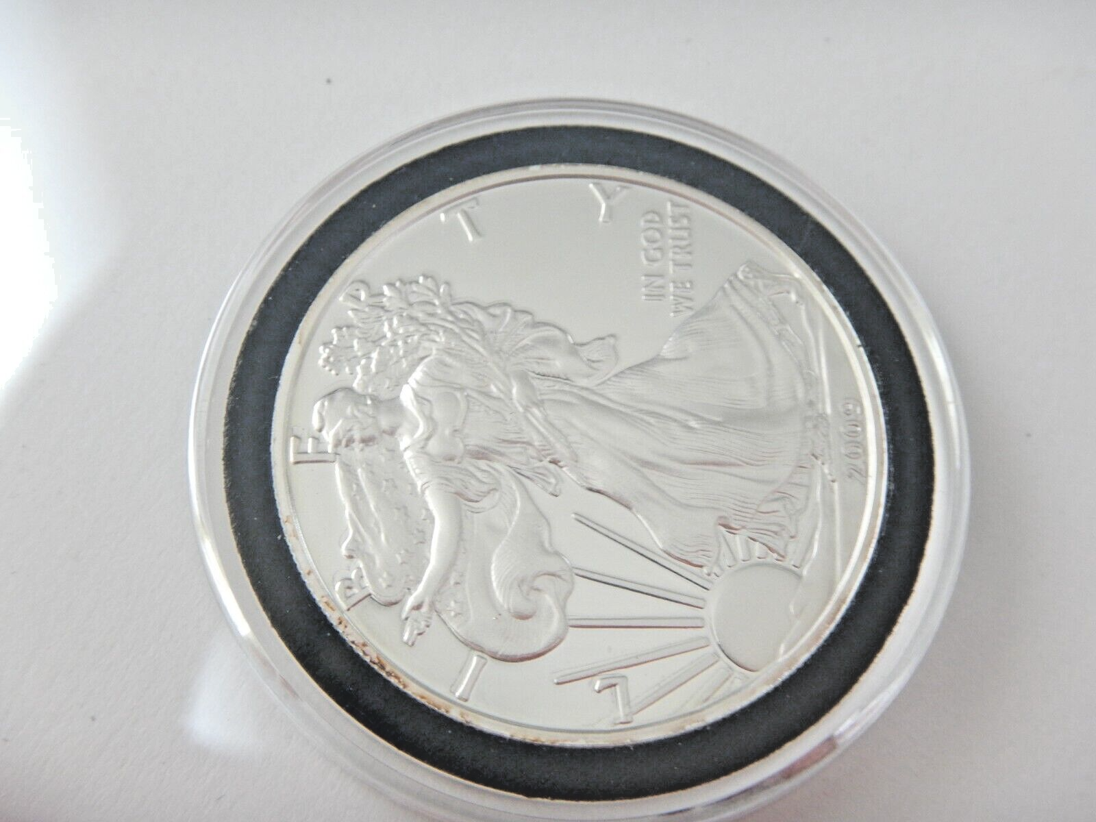 2009 DC Proof Overstrike 1oz Mint State Silver Eagle $1 Daniel Carr