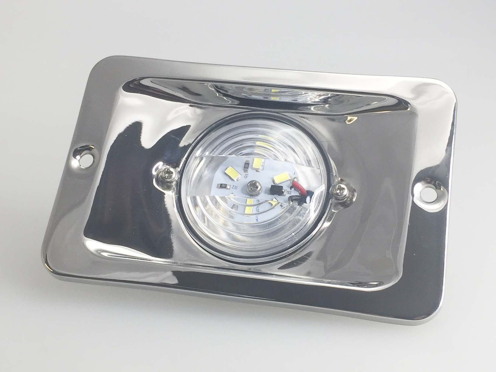 Pactrade Marine Boat LED Stern Light Rectangular SS 304 Splash Proof Flush Mount