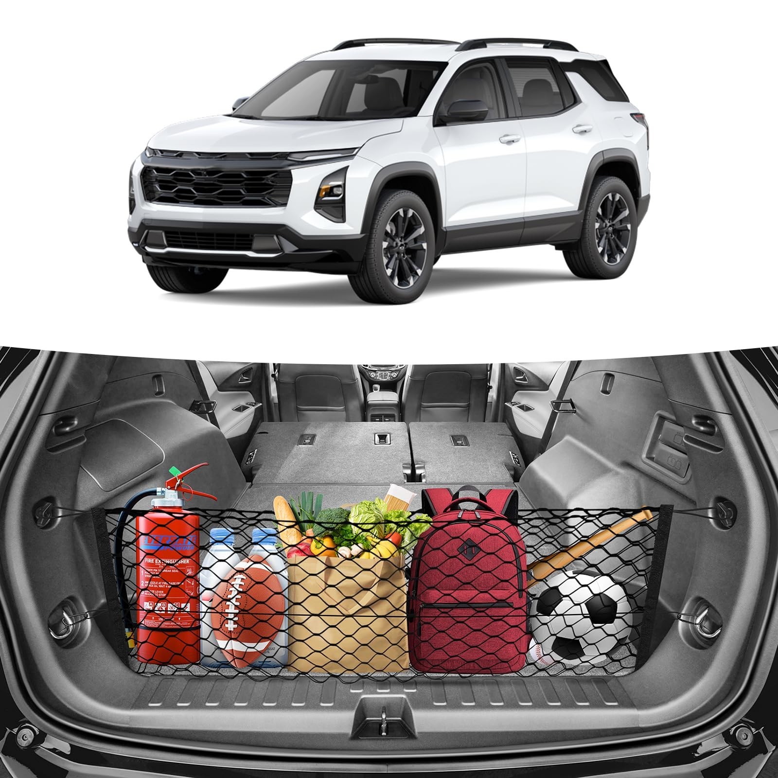 Canvcle Trunk Cargo Net for 2018-2025 2026 Chevy Equinox & GMC Terrain Access...