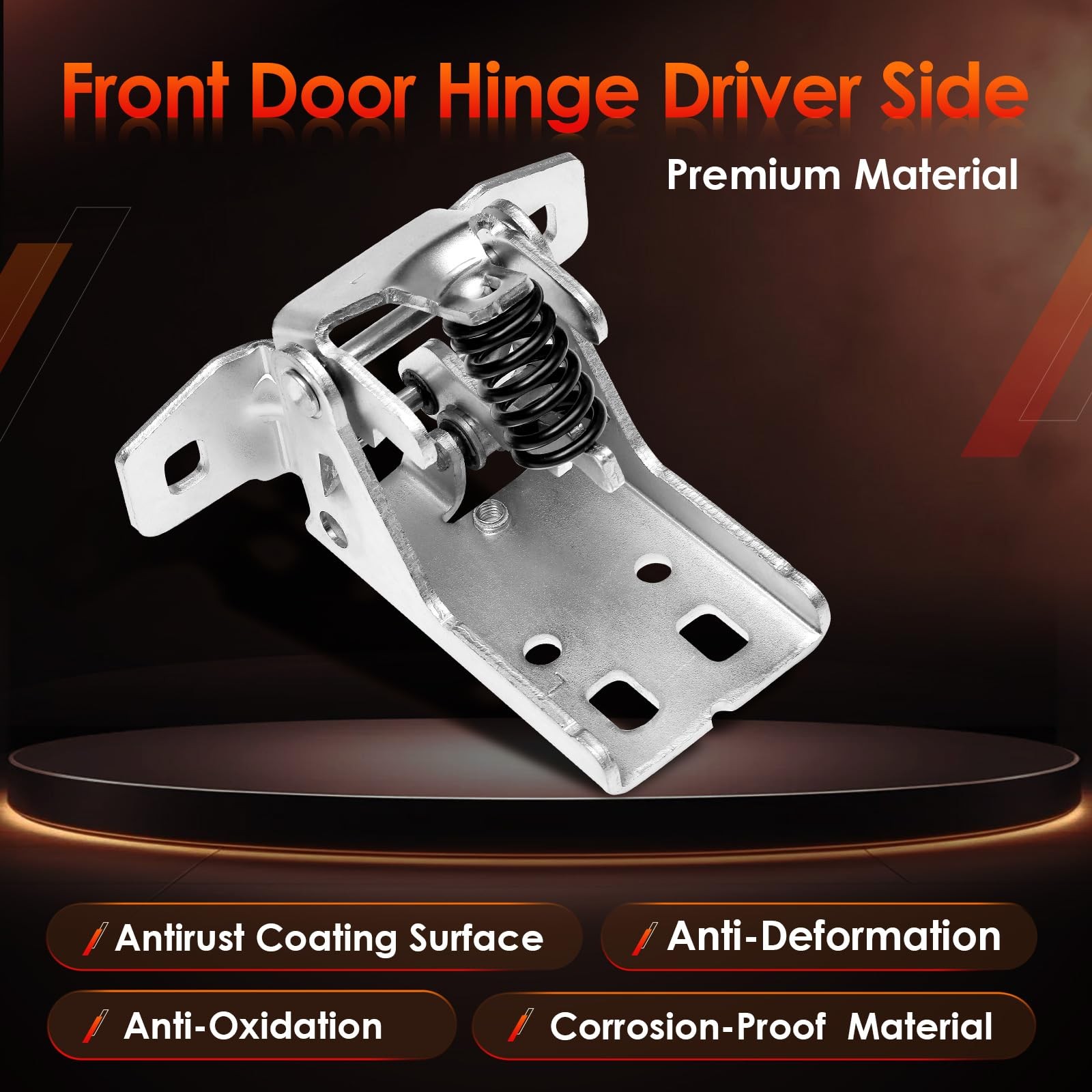 Upper Door Hinge Driver Side Left LH, Compatible with 1994-2002 55075957AC