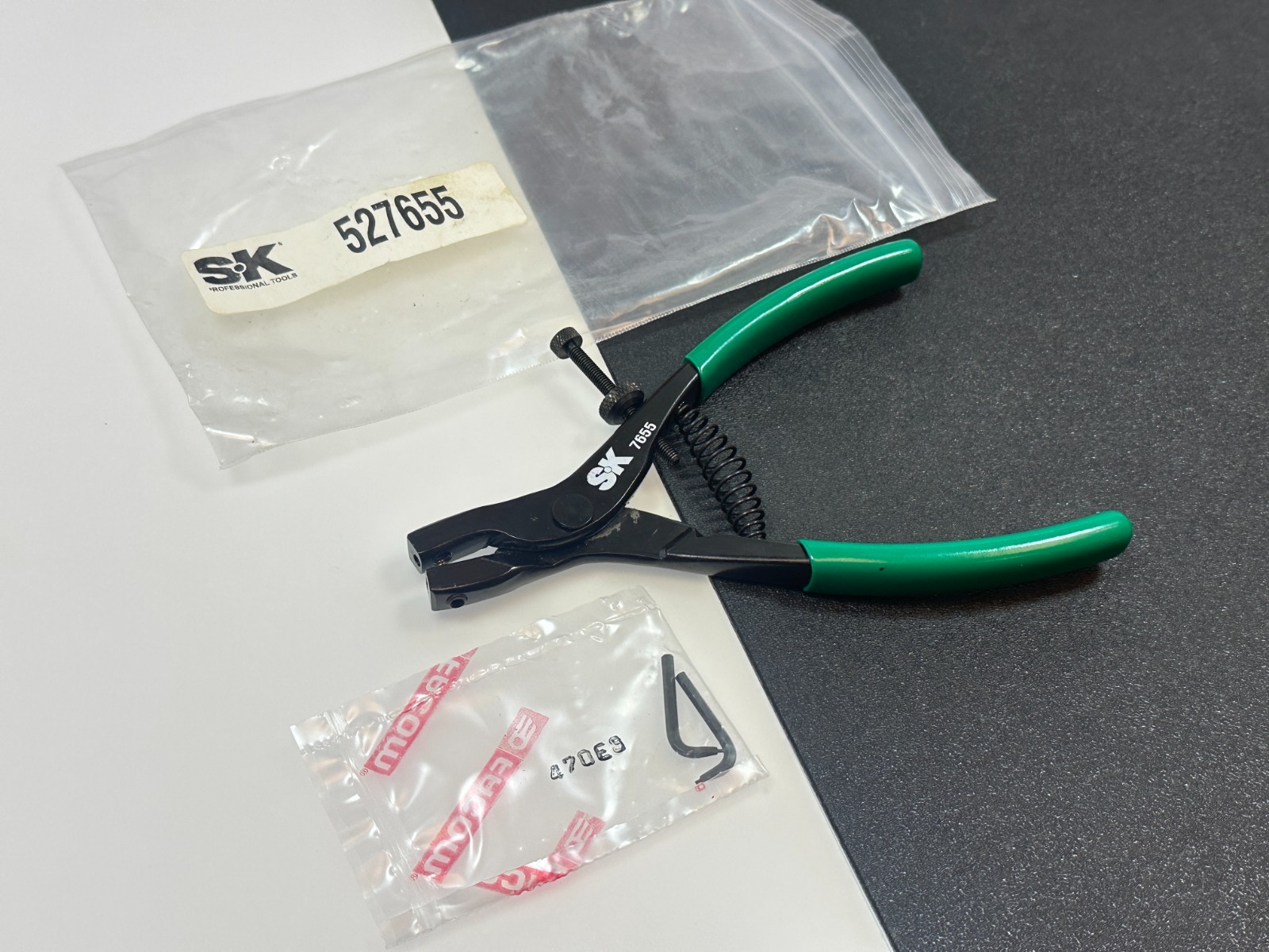🆕 SK Hand Tools 7655 45° Quarter Turn Convertible Retaining Ring Pliers w/ Tips