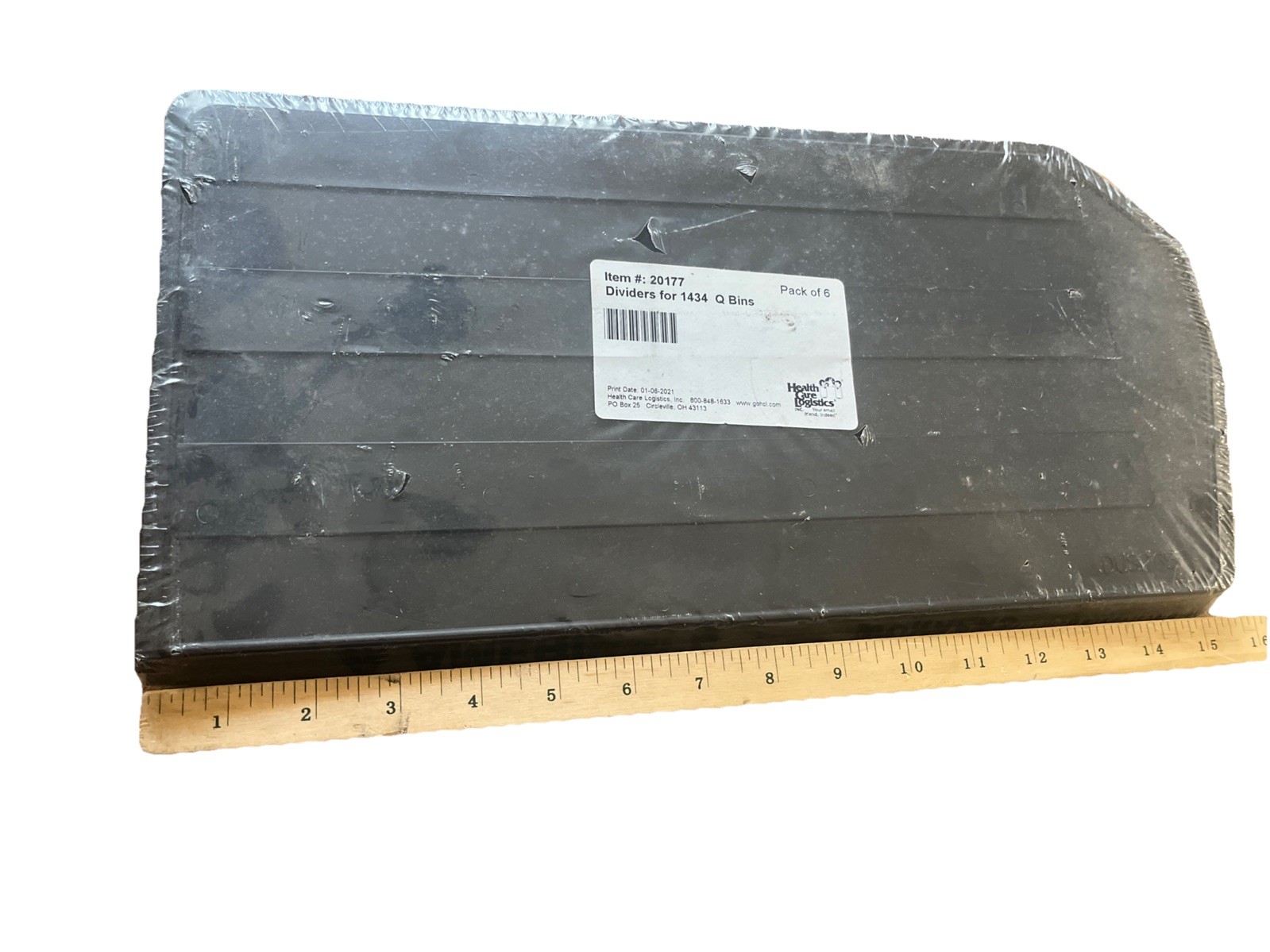 Dividers for Q Bins  - 8x9x18 Pack of 6 Black New