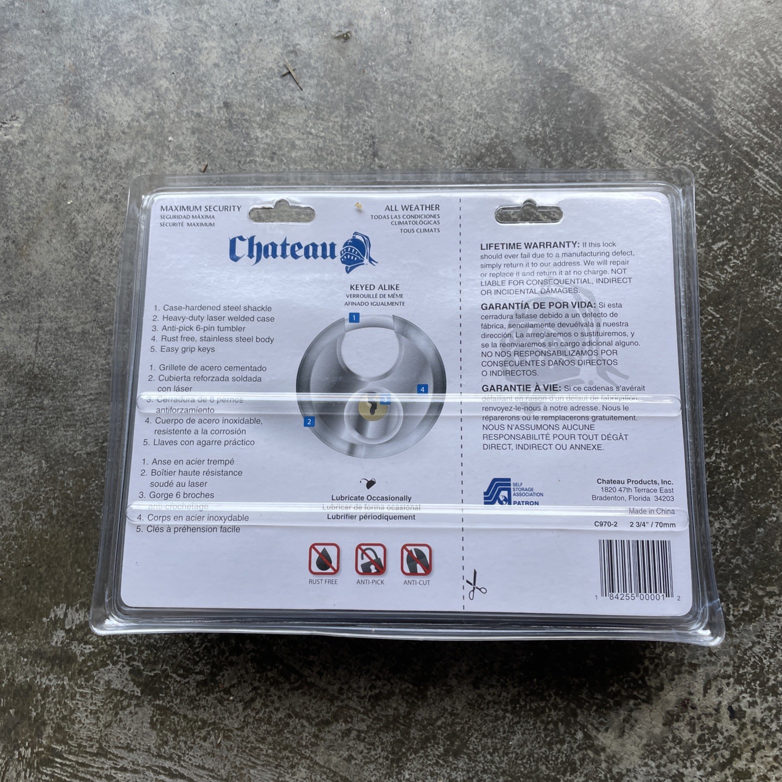 C970-2 Chateau Security Specialists 2 Locks Twin Pack Self Storage Padlock