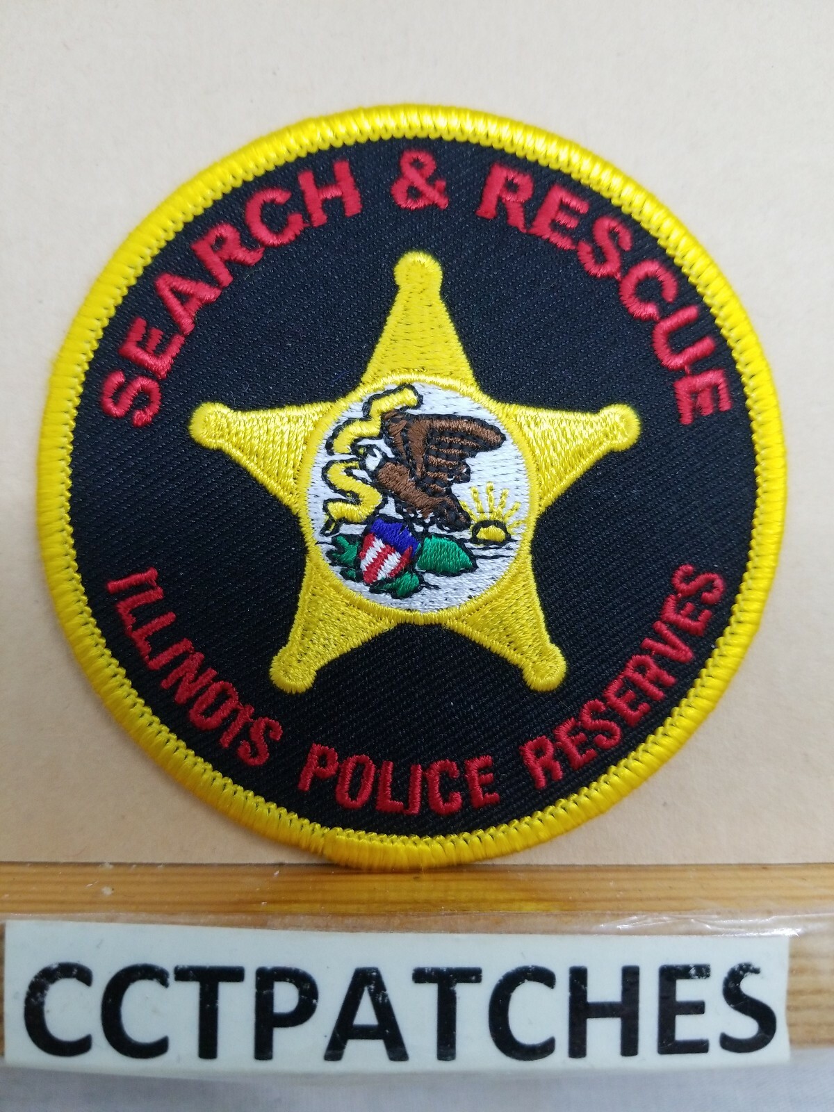 ILLINOIS POLICE RESERVES SEARCH & RESCUE 3" (SMALL) SHOULDER PATCH IL