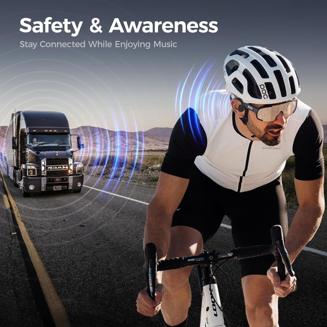 Ogogrs Bone Conduction Wireless Bluetooth Headphones, Noise Cancellation