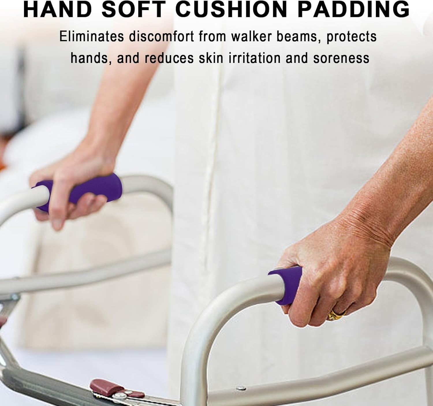 2 Pack Walker Handle Cushions Walker Grip Covers Pads Walker Padded Hand Grip