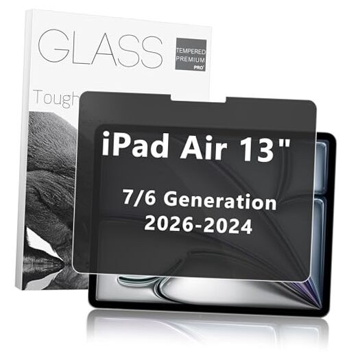 Privacy Screen Film iPad Air 13 inch (2024 6th Gen) Privacy Tempered Glass Film