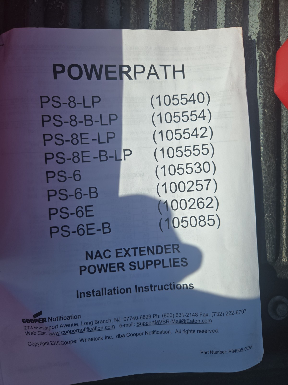 Wheelock PowerPath PS-8-LP Power Supply