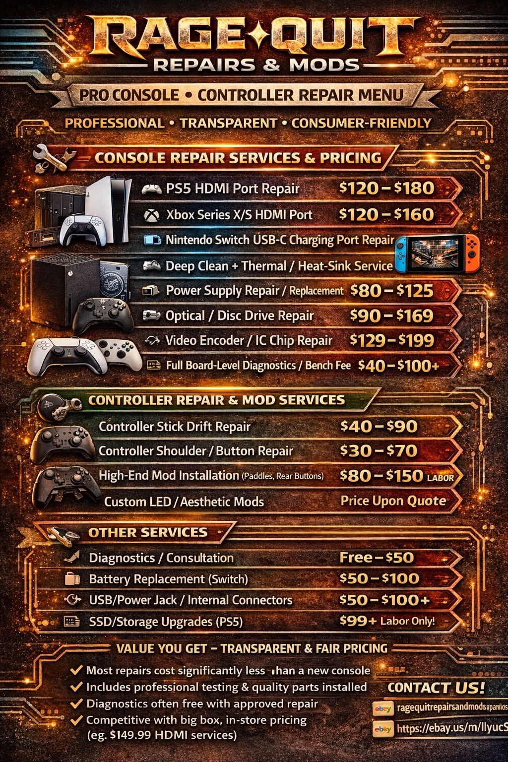 Rage Quit Repair And Mods