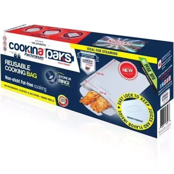 Cookina Parchinium PTFE Coated Fabric reusable Cooking Bag 11.81" x 7.87"  NEW