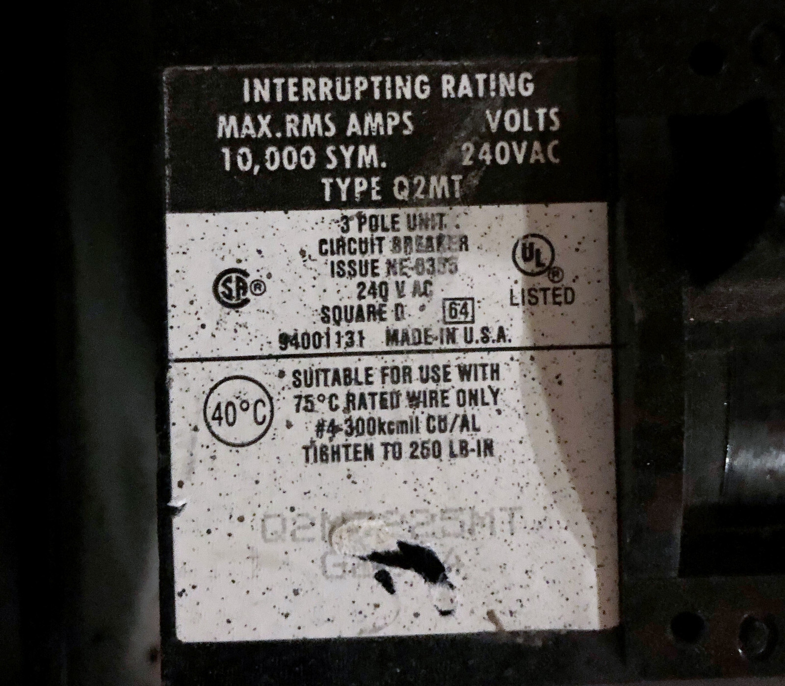Wiegmann RHC242408 Wall Mount Bypass Switch