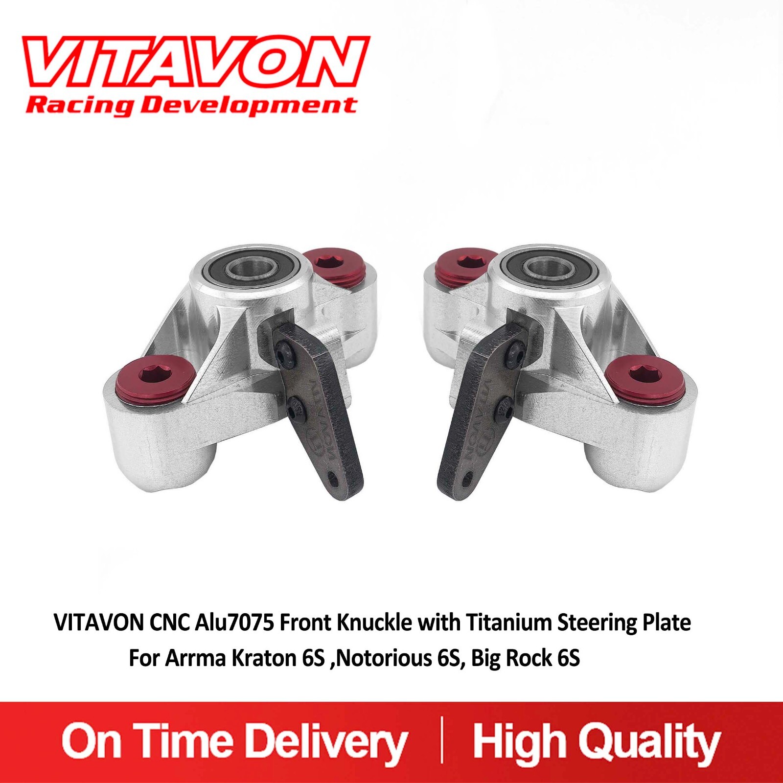 Vitavon Front Knuckle with Titanium Steering Plate For kraton 6S Nortorious 6S