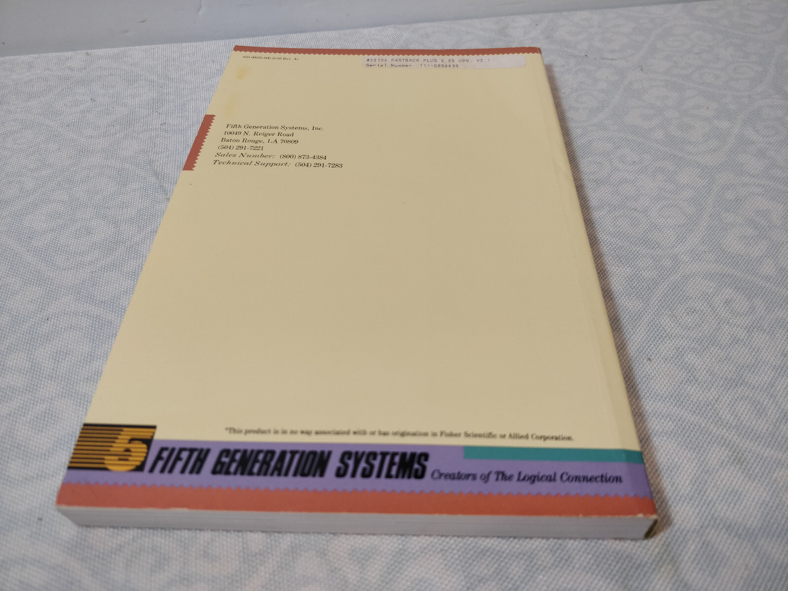 Fastback Plus User Manual for IBM-PC XT AT PS/2 & more 1988