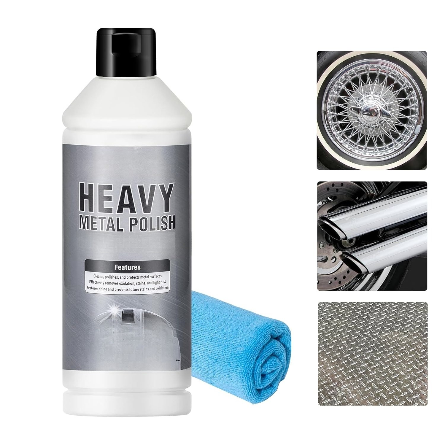 Metal Polish (16 oz) & Chrome/Aluminum/Stainless Steel Polish