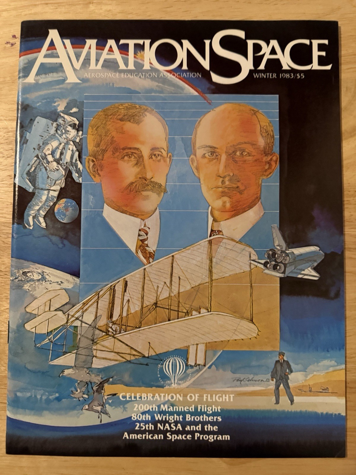 Vintage Aviation Space Magazine NASA Celebration of Flight Wright Brothers 1983