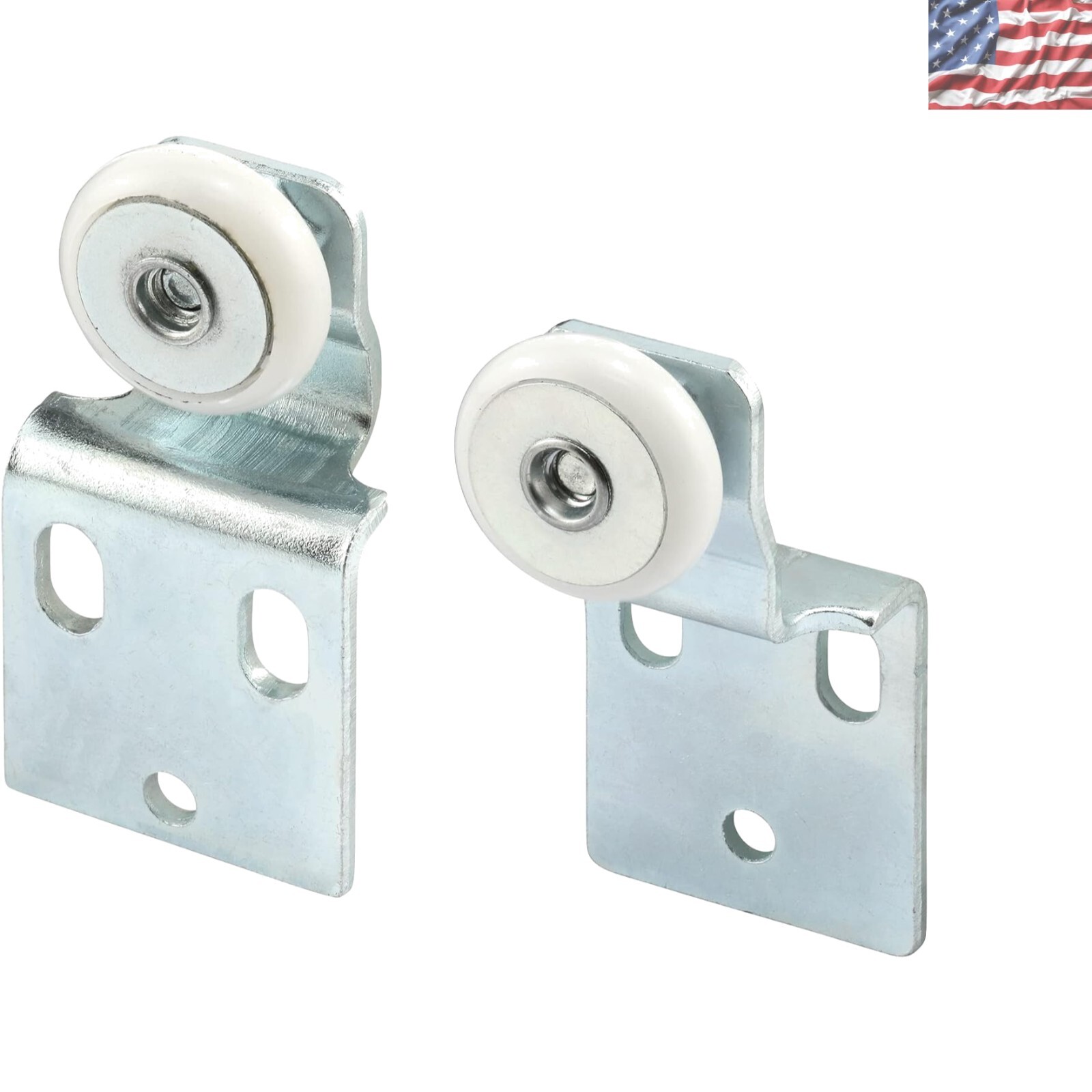 Durable 2-Pack Closet Door Roller Assemblies - Fits 3/4" to 1-3/8" Thick Doors