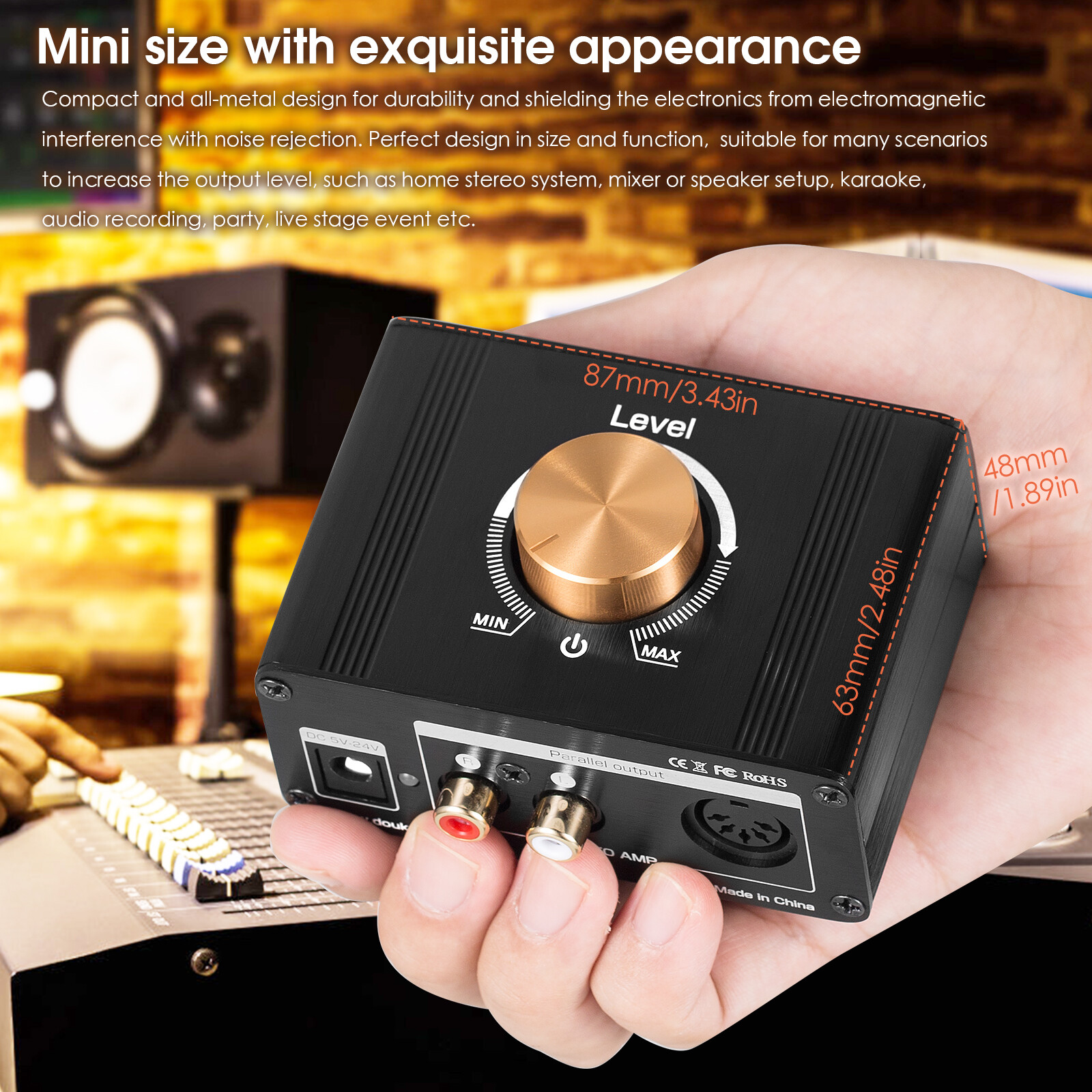 Douk Audio L1 Stereo Line Pre-Amplifier Level Booster for MP3, iPad, iPhone